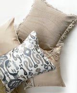 Blues Embroidered Ikat cushion cover - Zufolo Designs