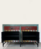 Hand painted Botanical Console / Buffet - Zufolo Designs