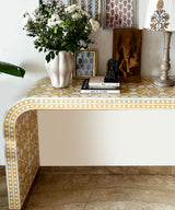Saffron Vegan Inlay Console Table