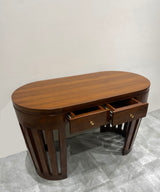 Teak Oval Royal Desk / Study Table - Zufolo Designs