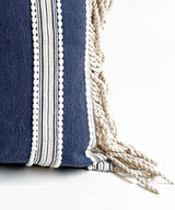 Nautical fringe cushion cover - Zufolo Designs