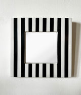 Monochrome Stripe Vegan Inlay Wall Mirror