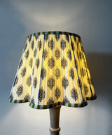 Indigo Paisley Scallop Cotton Lampshade