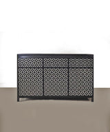 Black and white vegan inlay console / side board - Zufolo Designs