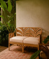 Banana Leaf Natural Wicker Sofa - Zufolo Designs