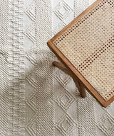 Teak Wood Rattan Bench - Zufolo Designs