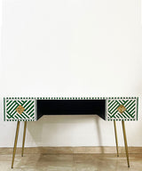 Vegan Inlay Forest Green  Desk / Study Table - Zufolo Designs