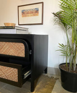 Chattai Cane Bed Side Table - Zufolo Designs