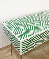 Vegan Inlay Forest Green  Desk / Study Table - Zufolo Designs