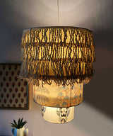 Fringed Pendent  Three Tier Lamp Shade - Zufolo Designs