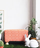 Fury Orange Pouf - Zufolo Designs