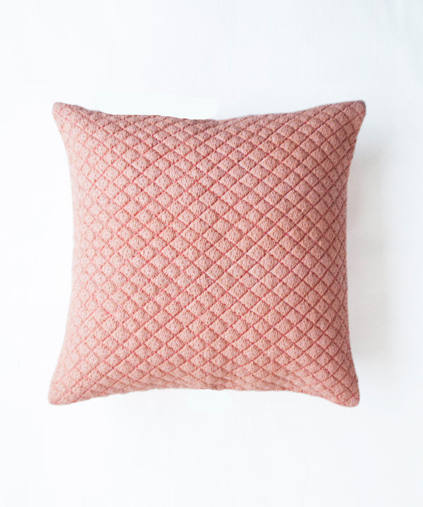 Summer Peach Quilted Cushion Cover