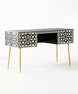 Vegan Inlay BW White Desk / Study Table - Zufolo Designs
