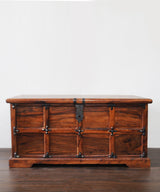 Grand Antique Panelled Sheesham Chest - Zufolo Designs