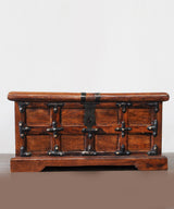 Mini Antique Panelled Sheesham Chest - Zufolo Designs