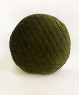 Olive Round Quilted Cushion - Zufolo Designs