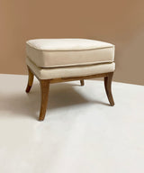 Dome Teak Velvet Ottoman - Zufolo Designs