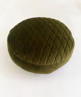 Olive Round Quilted Cushion - Zufolo Designs