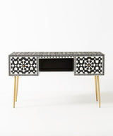 Vegan Inlay BW White Desk / Study Table - Zufolo Designs