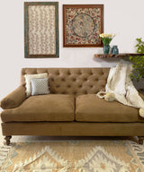 Off Sand Velvet Sofa / Couch - Zufolo Designs