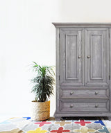 Grey Distressed armoire / dresser - Zufolo Designs