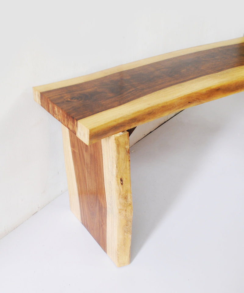 Wood Art Log Bench