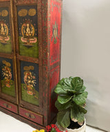 Zen Hand Painted Armoire  / Cabinet - Zufolo Designs