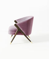 Cross Over Velvet Lilac Chair - Zufolo Designs