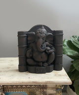Coal Pillared Ganesha Sculpture - Zufolo Designs