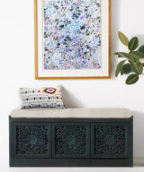 Midnight Lunar Carved Bench - Zufolo Designs