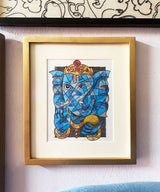The Blue Ganesha Wall Art - Zufolo Designs