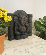 Coal Pillared Ganesha Sculpture - Zufolo Designs