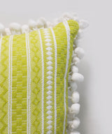 Live Green Pom Pom Cushion - Zufolo Designs