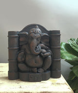 Coal Pillared Ganesha Sculpture - Zufolo Designs