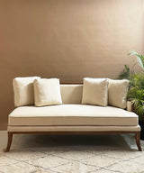 Dome Teak Velvet Two Seater Sofa - Zufolo Designs
