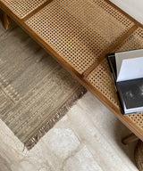 Teak Wood Rattan Bench - Zufolo Designs