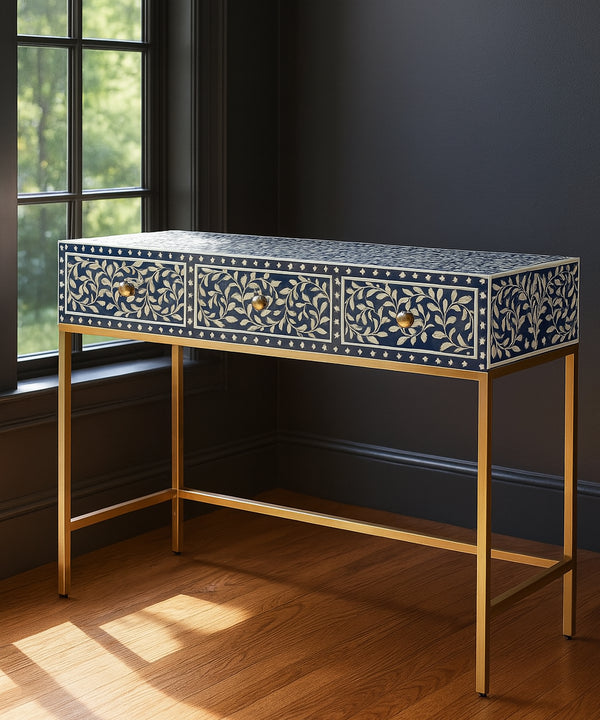 Floral Vegan Inlay  Console - Zufolo Designs