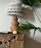 Cane Curve Block Print Lamp