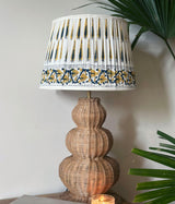 Cane Curve Block Print Lamp