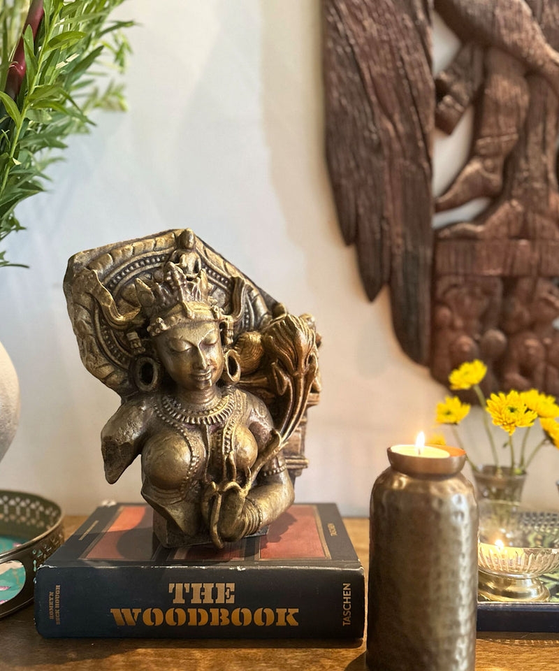 Antique Gold Tara Sculpture - Zufolo Designs