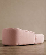 Blush Curved Chaise Three Seater Sofa