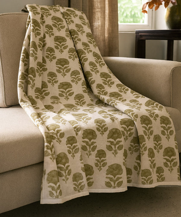 Olive motive throw Blanket