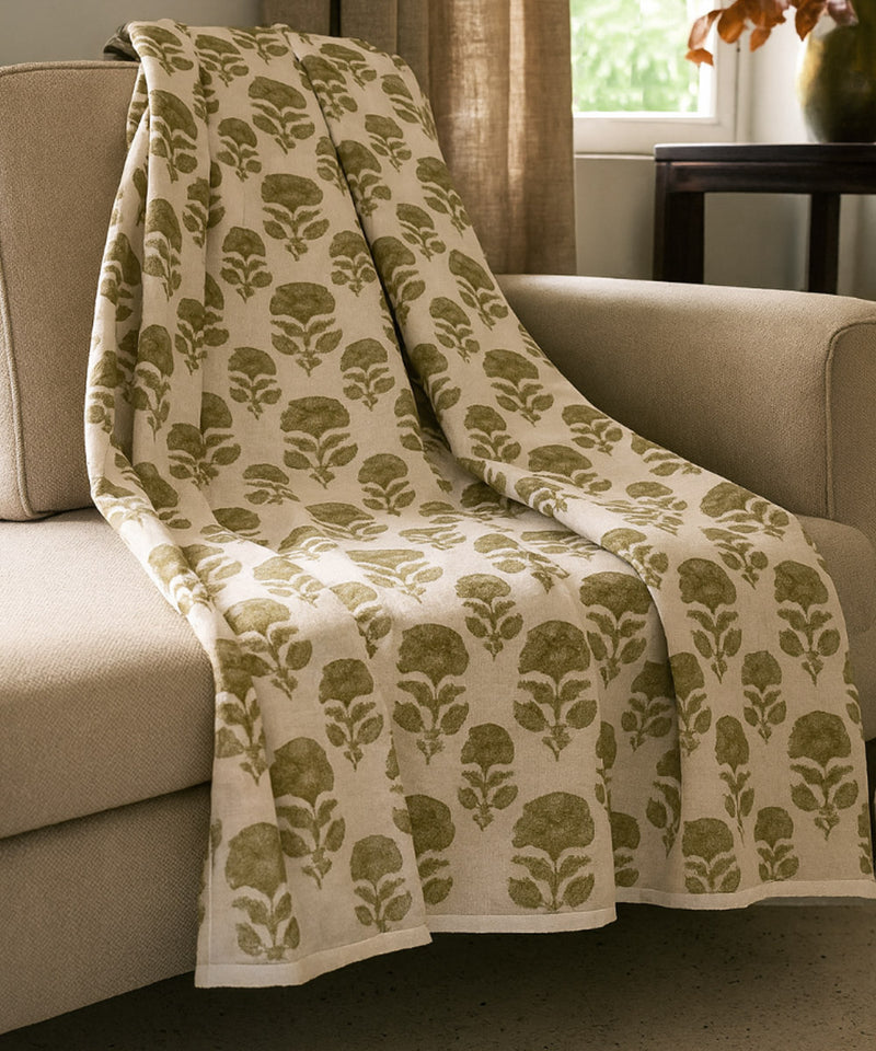 Olive motive throw Blanket