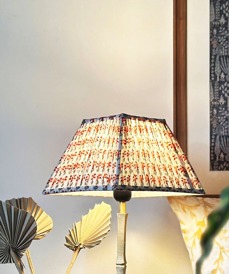Pleated Floral Lamp Shade