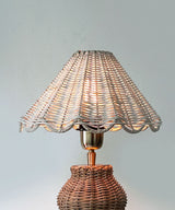 Woven Dune Cane Lamp Shade and Base