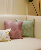 Sage Leaf Embrodire Cushion Cover