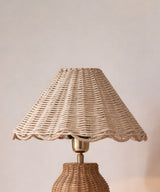 Woven Dune Cane Lamp Shade and Base