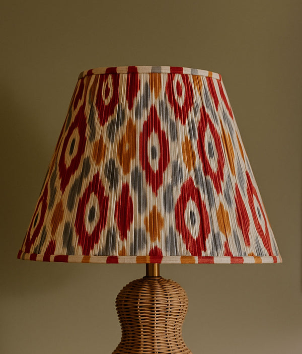 Crimson Amber Ikat Lampshade