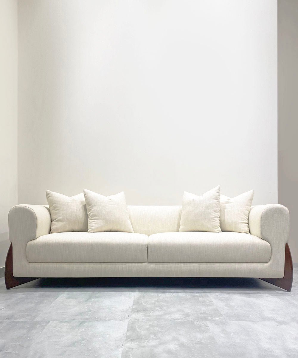 Azro Linen Off White Sofa Zufolo Designs