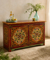 Lotus Bloom Tibetan Sideboard / Console